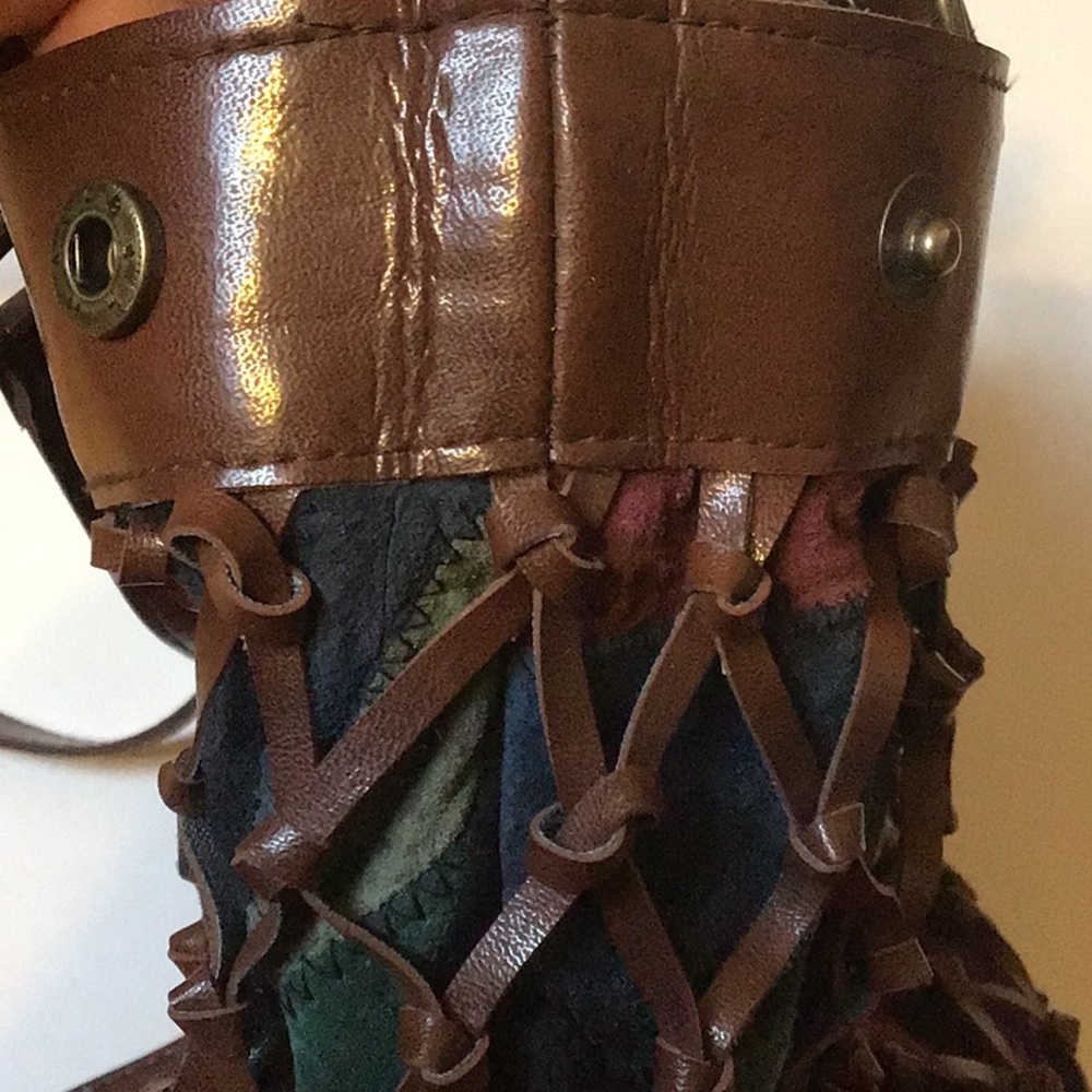 Patchwork Brown Shoulder Purse/Bag - image 6